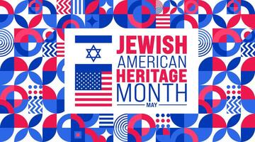 May is Jewish American Heritage Month geometric shape pattern background design template. use to background, banner, placard, card, and poster design template. illustration vector