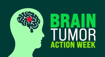 May is Brain Tumor Action Week background template. Holiday concept. use to background, banner, placard, card, and poster design template with text inscription and standard color. vector