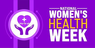 May is National Women's Health Week background template. Holiday concept. use to background, banner, placard, card, and poster design template with text inscription and standard color. vector