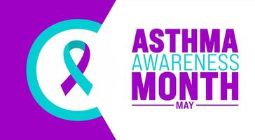 May is Asthma Awareness Month background template. Holiday concept. use to background, banner, placard, card, and poster design template with text inscription and standard color. vector