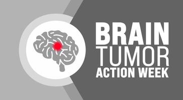 May is Brain Tumor Action Week background template. Holiday concept. use to background, banner, placard, card, and poster design template with text inscription and standard color. vector