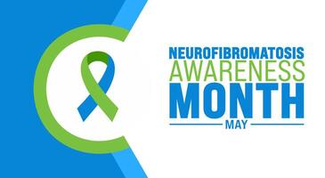 May is National NF Neurofibromatosis Month background template. Holiday concept. use to background, banner, placard, card, and poster design template with text inscription and standard color. vector