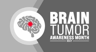 May is Brain Tumor Awareness Month background template. Holiday concept. use to background, banner, placard, card, and poster design template with text inscription and standard color. vector