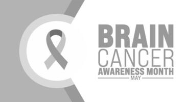 May is Brain Cancer Awareness Month background template. Holiday concept. use to background, banner, placard, card, and poster design template with text inscription and standard color. vector