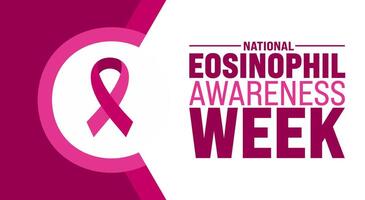 May is National Eosinophil Awareness Week background template. Holiday concept. use to background, banner, placard, card, and poster design template with text inscription and standard color. vector