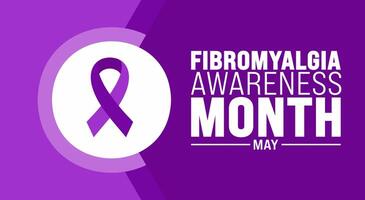 May is Fibromyalgia Awareness Month background template. use to background, banner, placard, card, and poster design template with text inscription and standard color. vector