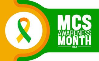 May is Multiple Chemical Sensitivity MCS Awareness Month background template. Holiday concept. use to background, banner, placard, card, and poster design template with text inscription vector