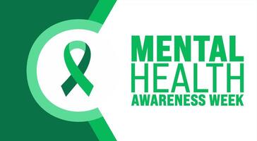 May is Mental Health Awareness Week background template. Holiday concept. use to background, banner, placard, card, and poster design template with text inscription and standard color. vector