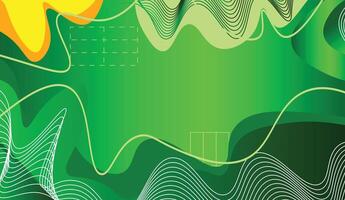 a green and yellow abstract background with waves vector