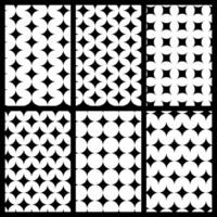 a set of black and white geometric patterns vector