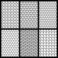 a set of black and white geometric patterns vector