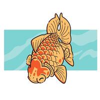 drawing of a goldfish vector