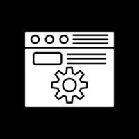 Information Management Glyph Inverted Icon vector