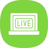 Live Glyph Curve Icon vector