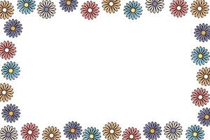 Garden flowers, plants, botanical background. Small bright flowers. illustration. vector