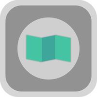 Map Flat Round Corner Icon vector