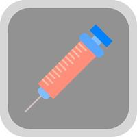 Injection Flat Round Corner Icon vector