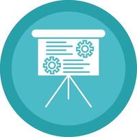 Presentation Glyph Multi Circle Icon vector