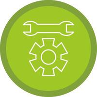 Technical Support Line Multi Circle Icon vector