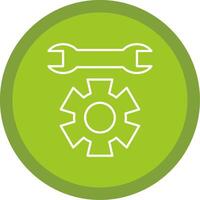 Technical Support Line Multi Circle Icon vector