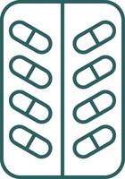 Pill Line Gradient Round Corner Icon vector