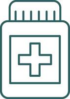 Pill Line Gradient Round Corner Icon vector