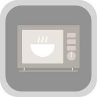 Microwave Flat Round Corner Icon vector