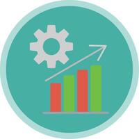 Growth Flat Multi Circle Icon vector