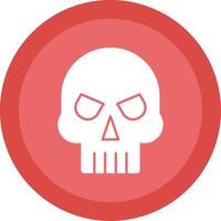 Skull Glyph Multi Circle Icon vector