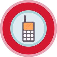 Walkie Talkie Flat Multi Circle Icon vector