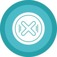 Cancel Glyph Multi Circle Icon vector