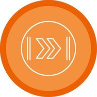 Fast Forward Line Multi Circle Icon vector