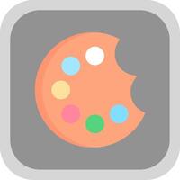 Painting Palette Flat Round Corner Icon vector