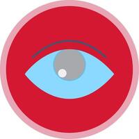 Eye Flat Multi Circle Icon vector