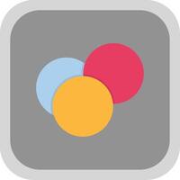Intersection Flat Round Corner Icon vector