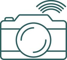 Camera Line Gradient Round Corner Icon vector