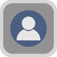 User Flat Round Corner Icon vector