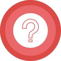 Question Glyph Multi Circle Icon vector