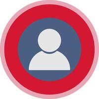 User Flat Multi Circle Icon vector
