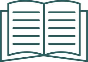 Book Line Gradient Round Corner Icon vector