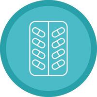 Pill Line Multi Circle Icon vector