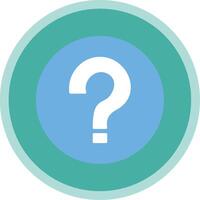 Question Flat Multi Circle Icon vector