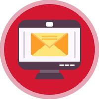 Email Flat Multi Circle Icon vector