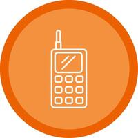 Walkie Talkie Line Multi Circle Icon vector