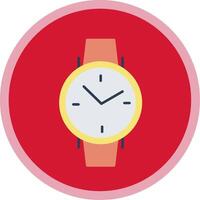 Wristwatch Flat Multi Circle Icon vector