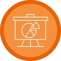 Analytics Line Multi Circle Icon vector