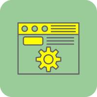 Information Management Filled Yellow Icon vector