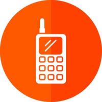 Walkie Talkie Glyph Red Circle Icon vector