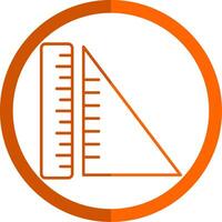 Geometry Line Orange Circle Icon vector