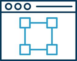 Text Editor Line Blue Two Color Icon vector